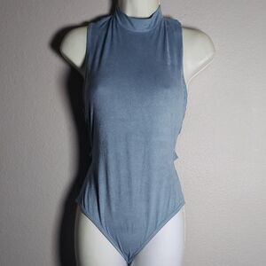 Forever21 Sleeveless Blue Bodysuit